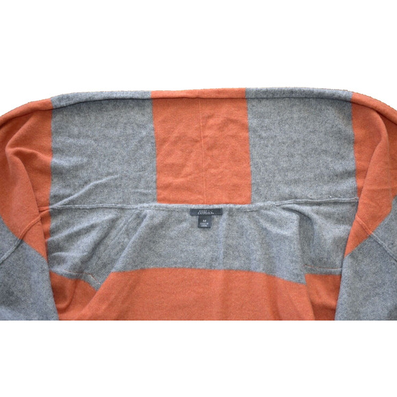 B0 Auth PURE AMICI Orange & Gray Cashmere Front Pockets Open Front Sweater Sz M - Picture 5 of 6